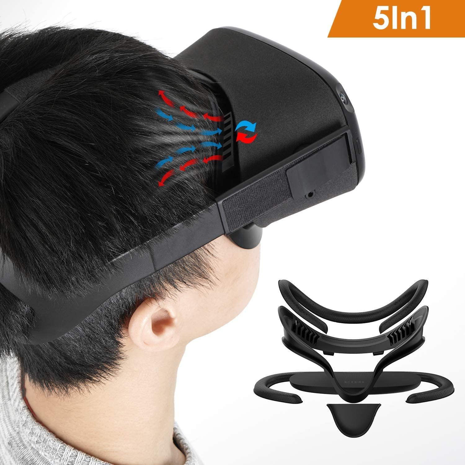 Masque facial Oculus Quest 1 amélioré avec ventilation | Nivrana